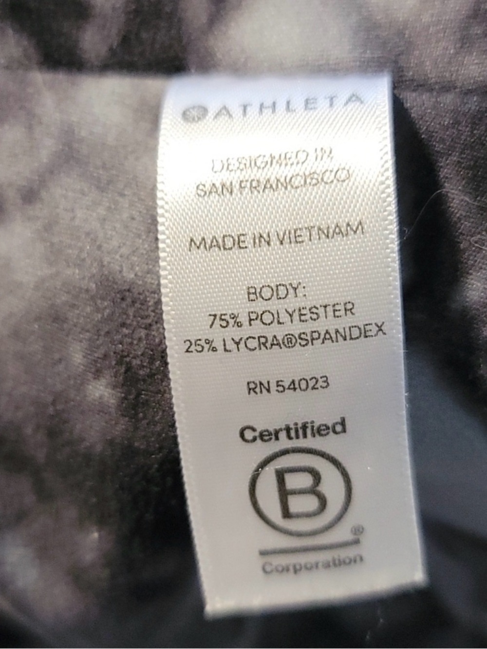 Athleta Powervita Salutation 7/8 Tie Dye Black Marble-Print High-Rise Leggings M - Picture 11 of 12